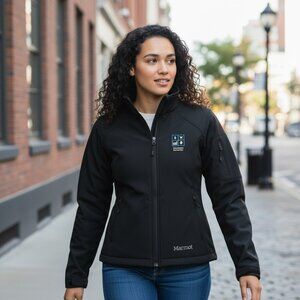 Marmot Gravity Jacket Women's Black Softshell Full Zip Fleece Lined XS/TP